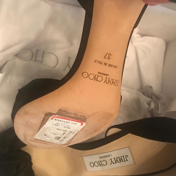 SALE🎉Jimmy Choo Black Kitty Knotted Satin D'orsay - Picture 5 of 8